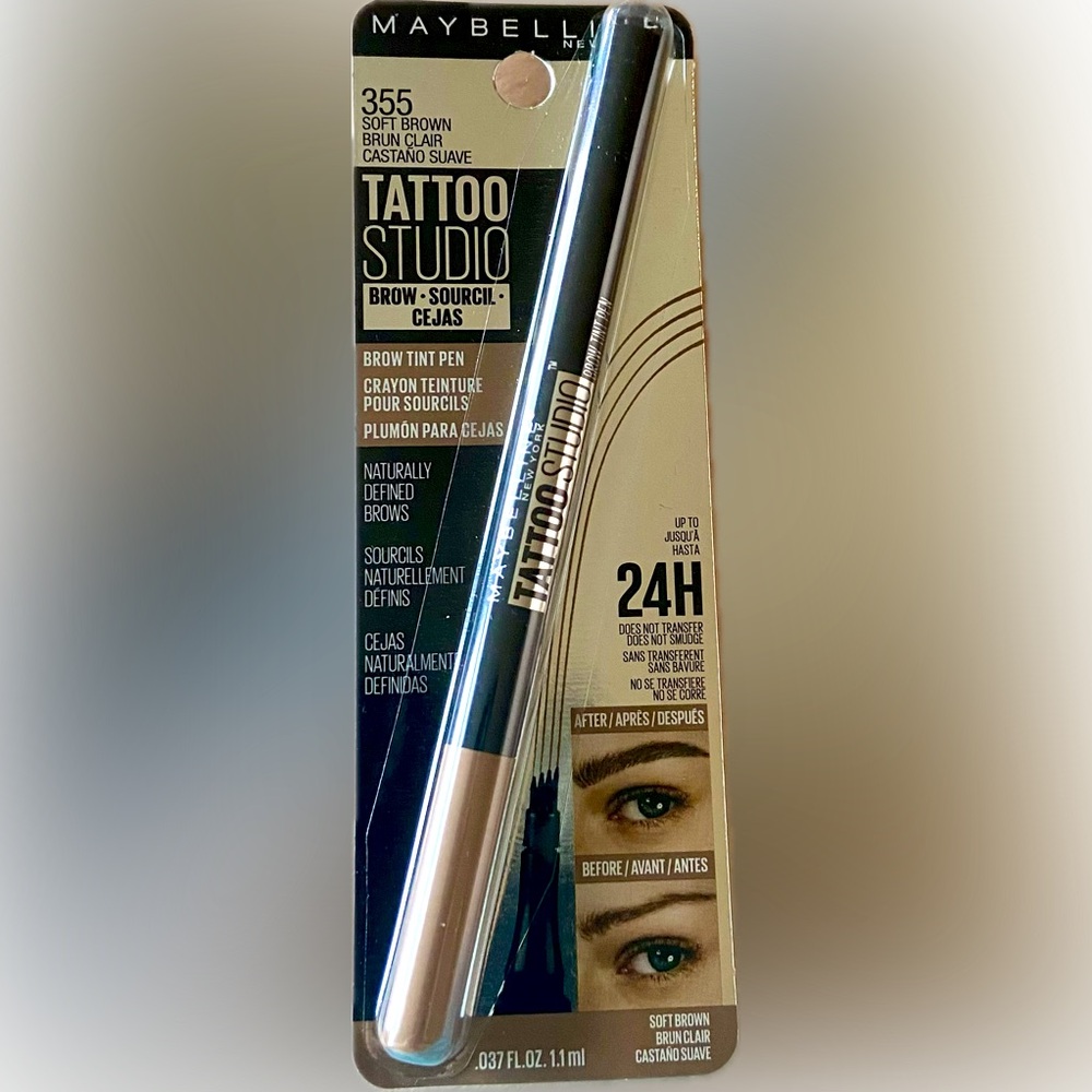 MAYBELLINE NY Tattoo Studio Brow Tint Pen Soft Brown NEW IN PACKAGE